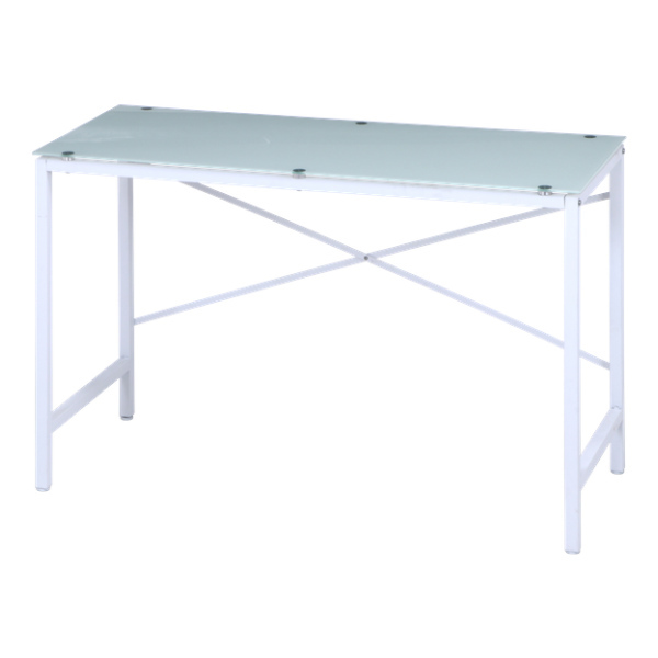 不二貿易（Fuji Boeki） デスク 幅110cm ガラス 机 ガラス天板 ワーク