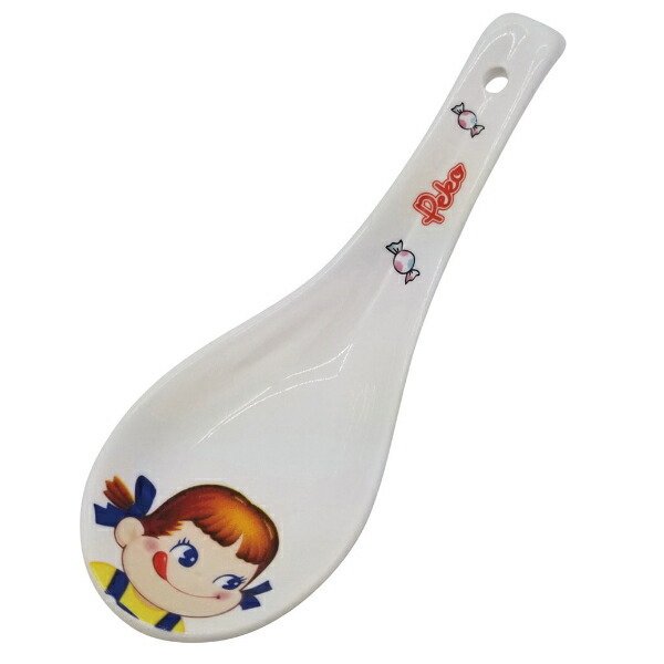 レンゲ 13cm ペコちゃん 磁器製 キャラクター （ スプーン
