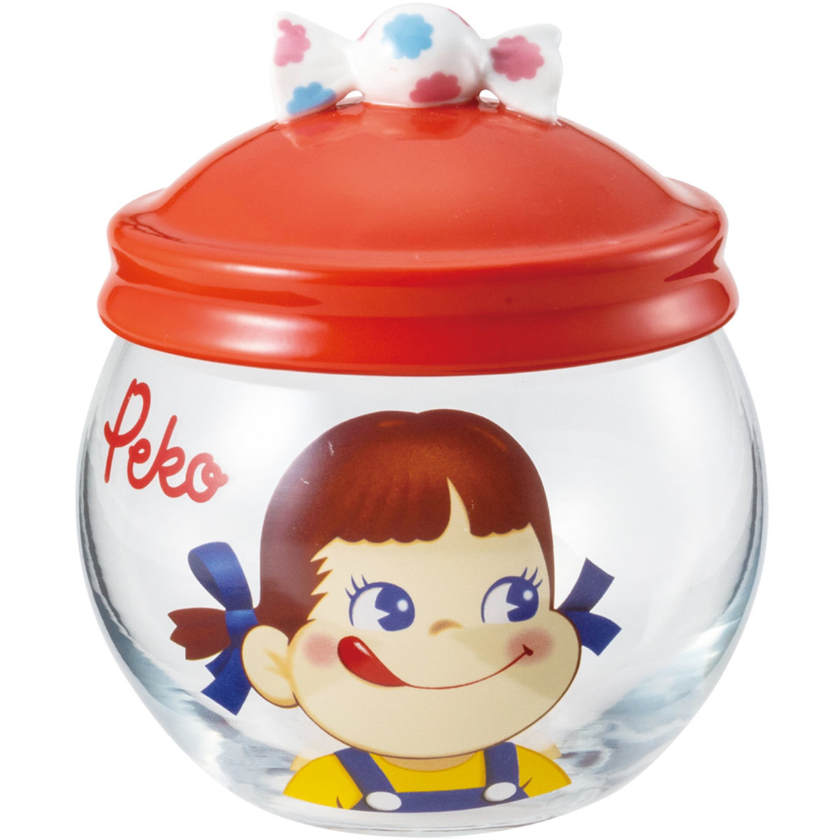 サンアート 保存容器 320ml キャンディポット ミルキーペコ ガラス製