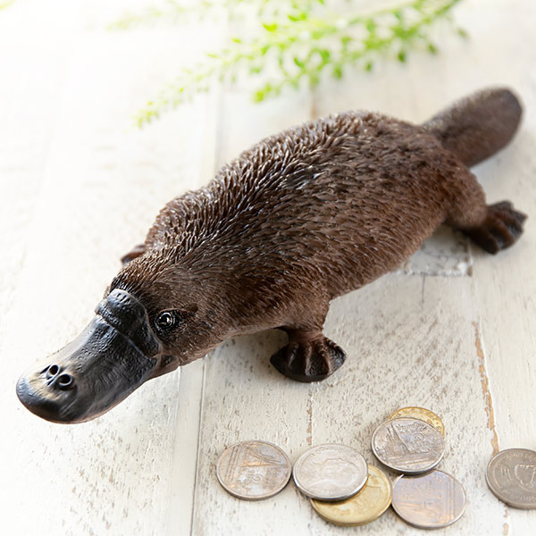 カモノハシ 貯金箱 リアル オブジェ 置物 インテリア （ 雑貨 動物