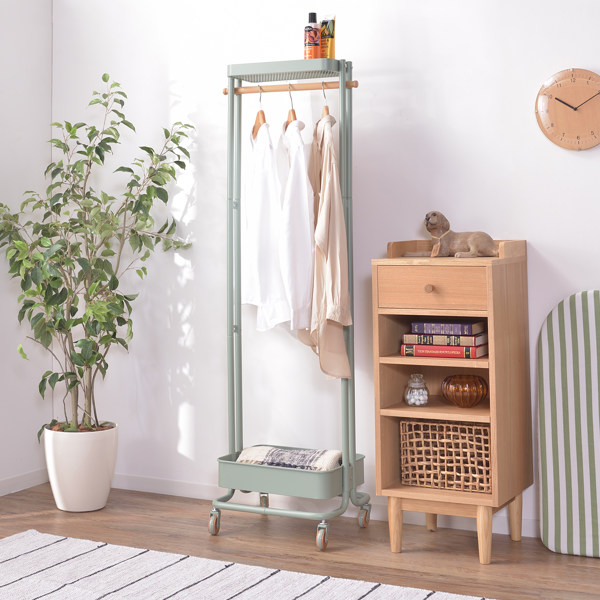 東谷 スリム ハンガーラック 北欧風 上棚付 スチール製 幅55cm