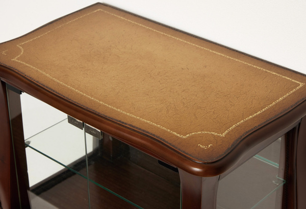 クロシオ ガラスキャビネット クラシック調 マホガニー材 幅60cm