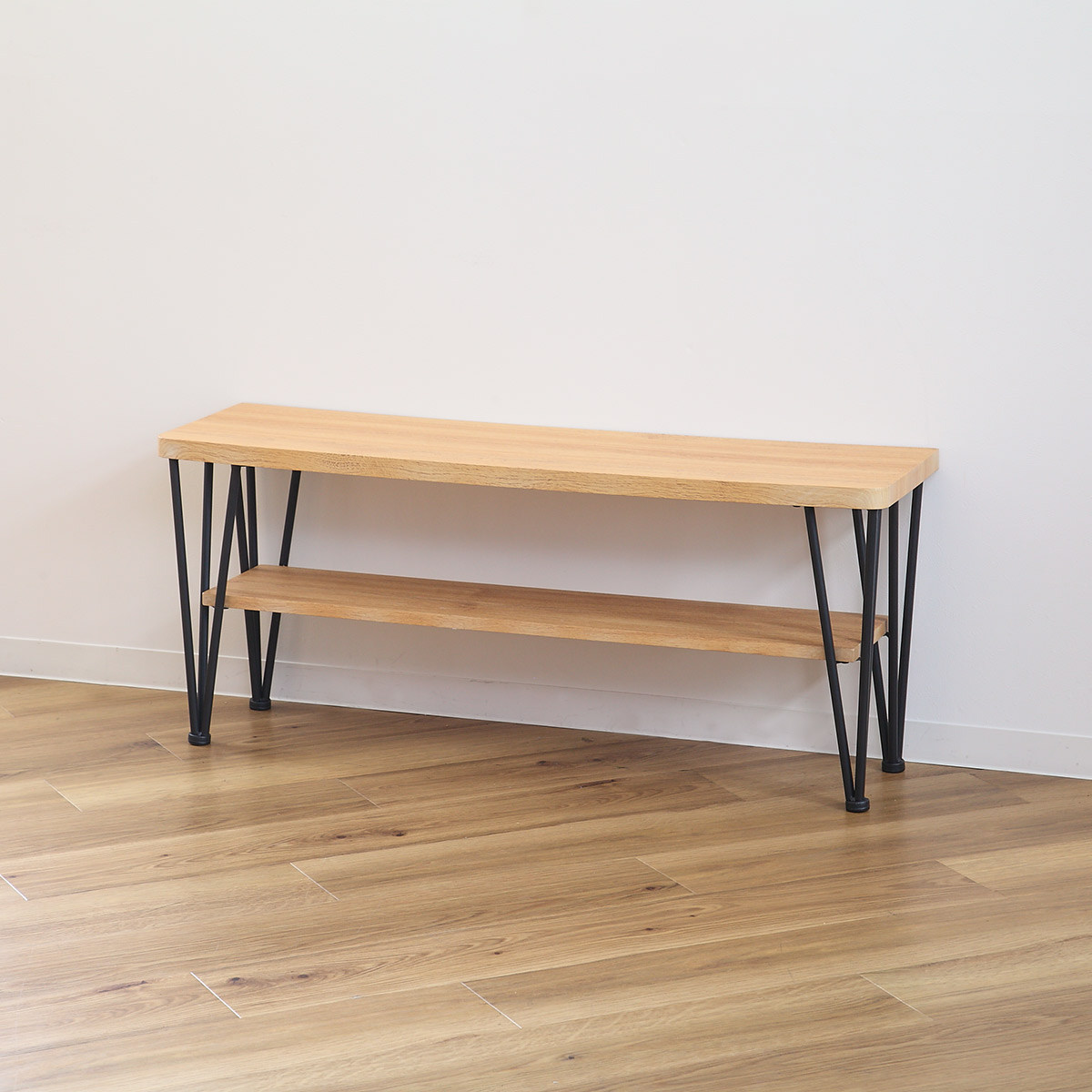 クロシオ テレビ台 ローボード ヴィンテージ調 スチール脚 ART 幅105cm