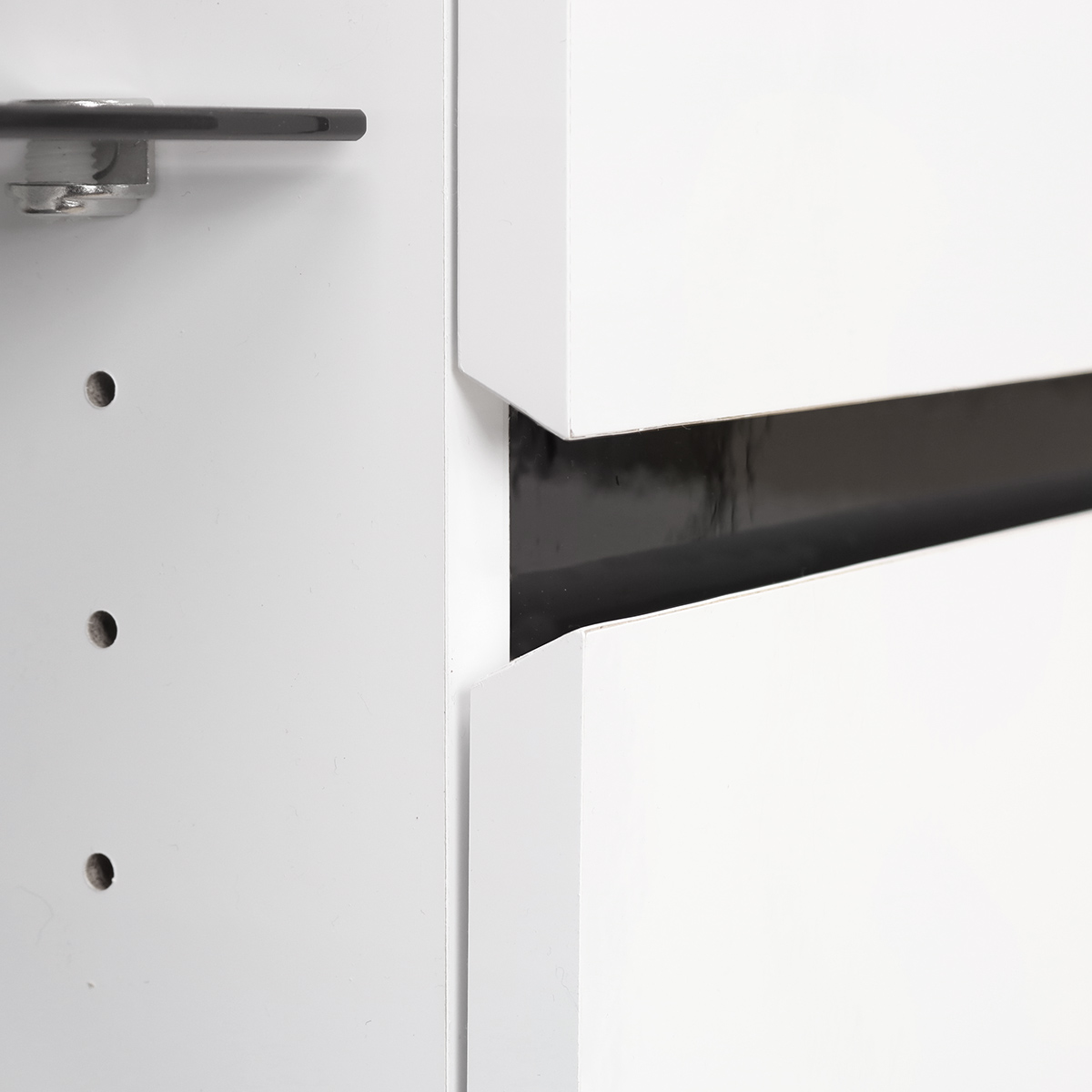 キャビネット 扉付きラック 鏡面仕上げ スタイリッシュモノトーン 幅