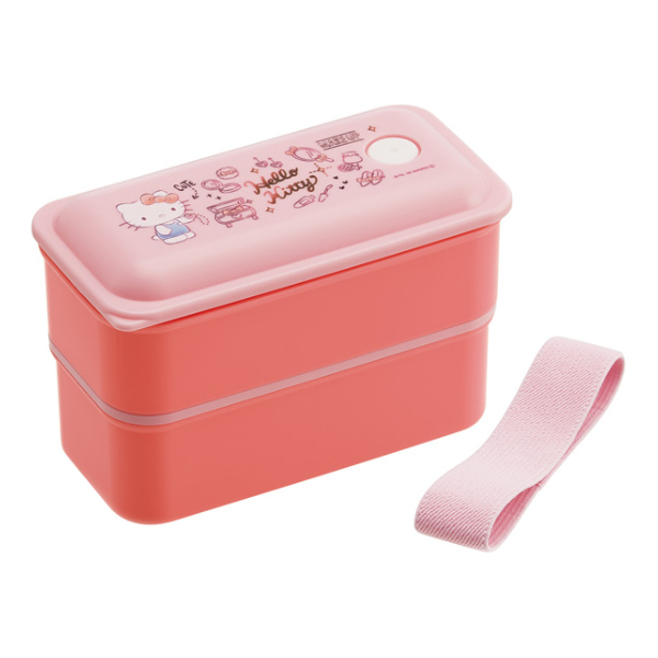 スケーター 弁当箱 2段 抗菌 550ml パッキン一体型 ハローキティ