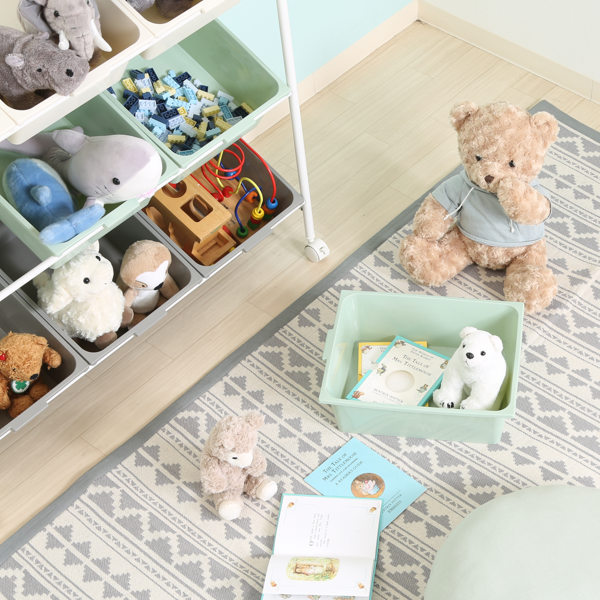 収納ラック 3段 9マス キッズ 収納 ラック おもちゃ箱 本棚 子供用