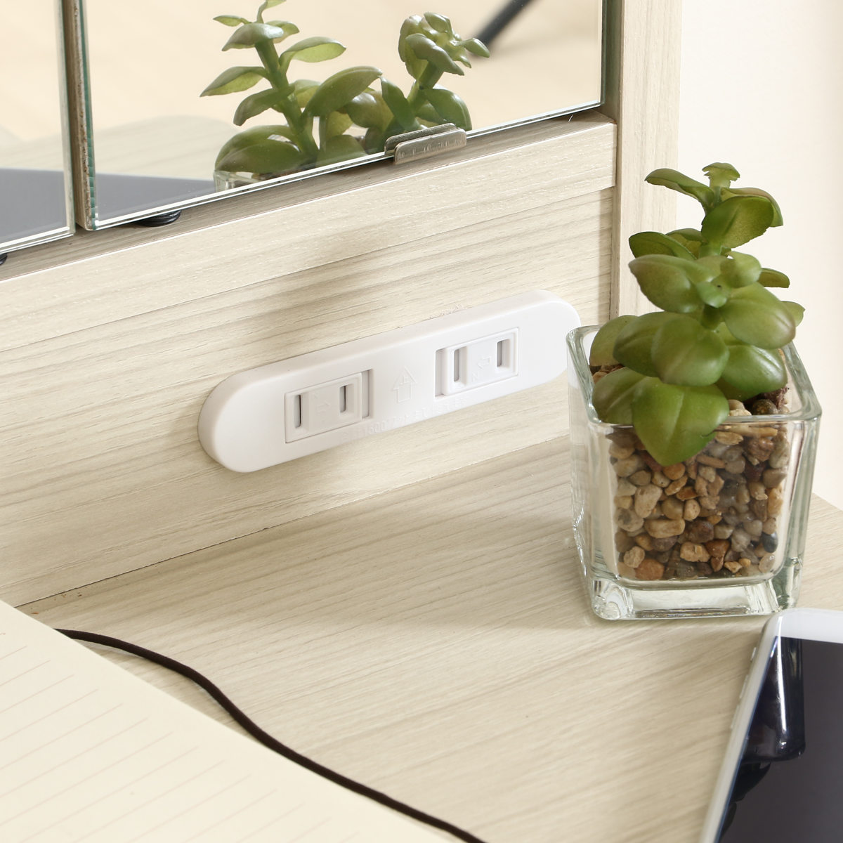 不二貿易（Fuji Boeki） ドレッサー 幅60cm 三面鏡 鏡台 木目調