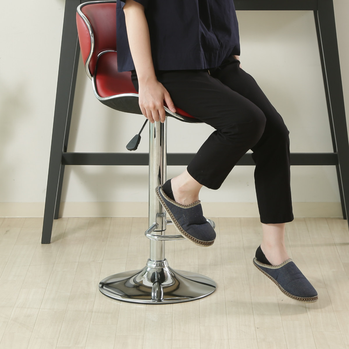 ハイチェアーカウンター　椅子　カウンター　ハイチェアー　二脚　カウンターチェアー 不二貿易（Fuji Boeki） カウンターチェア 座面高61〜82cm ハイチェア