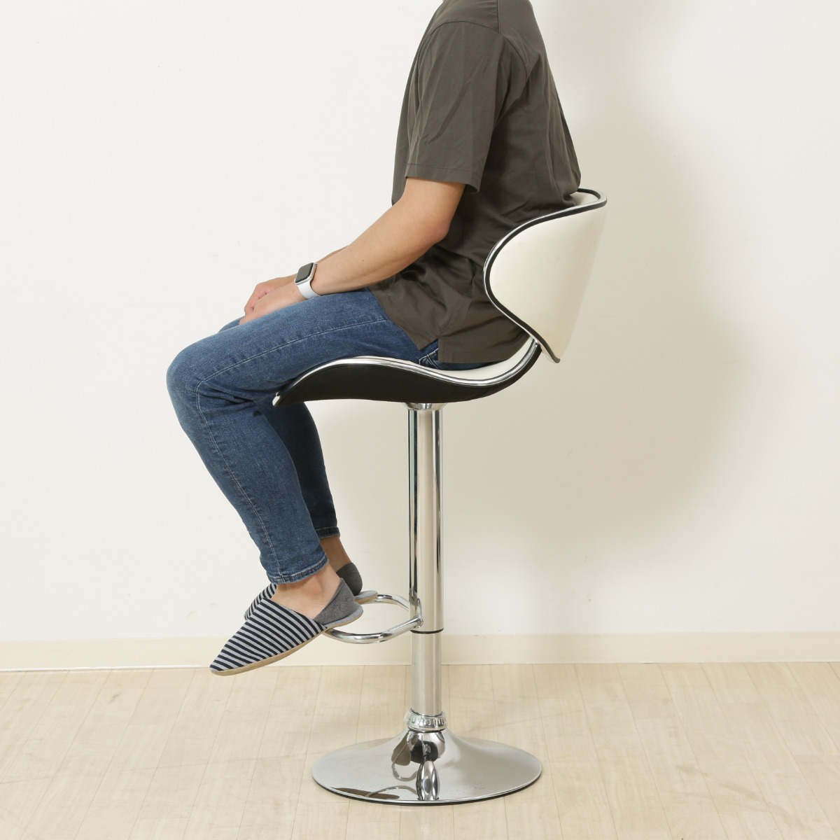 不二貿易（Fuji Boeki） カウンターチェア 座面高61〜82cm ハイチェア