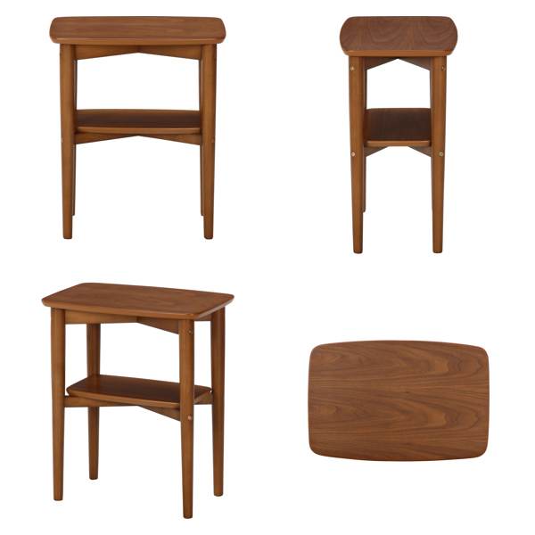 不二貿易（Fuji Boeki） サイドテーブル 高さ53cm 木製 テーブル