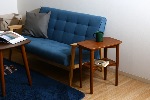 不二貿易（Fuji Boeki） サイドテーブル 高さ53cm 木製 テーブル