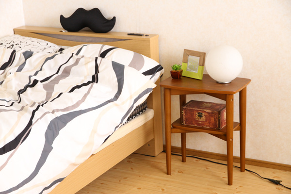 サイドテーブル 高さ53cm 木製 テーブル ラック 机 つくえ デスク コンパクト （ ソファテーブル ベッドサイドテーブル ミニテーブル 棚 収納 約 高さ50cm ） | 不二貿易 | 05