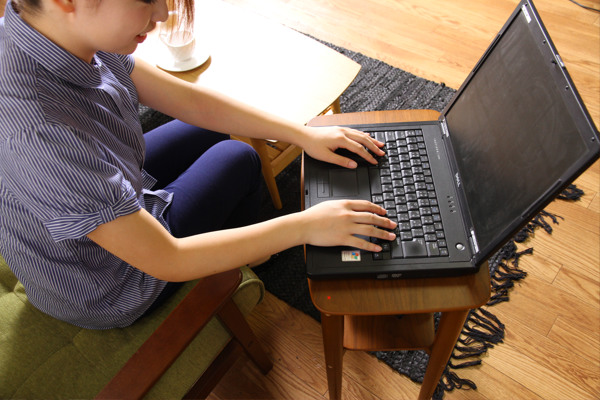 サイドテーブル 高さ53cm 木製 テーブル ラック 机 つくえ デスク コンパクト （ ソファテーブル ベッドサイドテーブル ミニテーブル 棚 収納 約 高さ50cm ） | 不二貿易 | 08