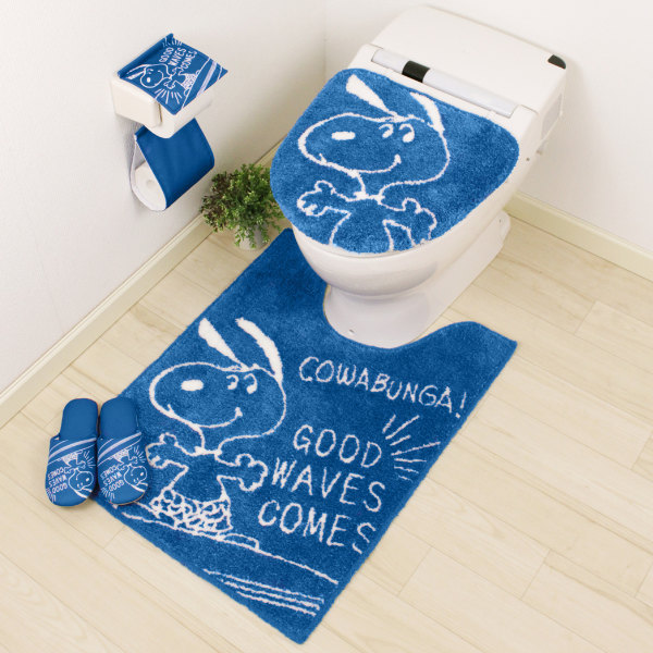 トイレマット 80×60cm スヌーピー サーフアップロングトイレマット
