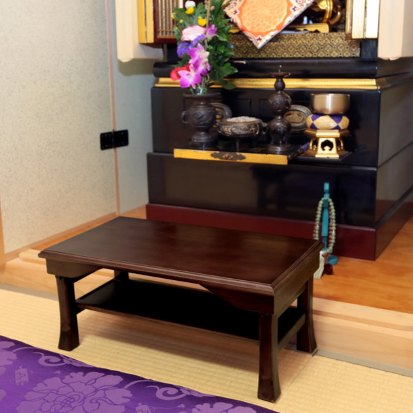 折りたたみ便利机 ミニ 25×45cm 高さ20cm 桐製 仏具 仏壇 供養台 ミニ