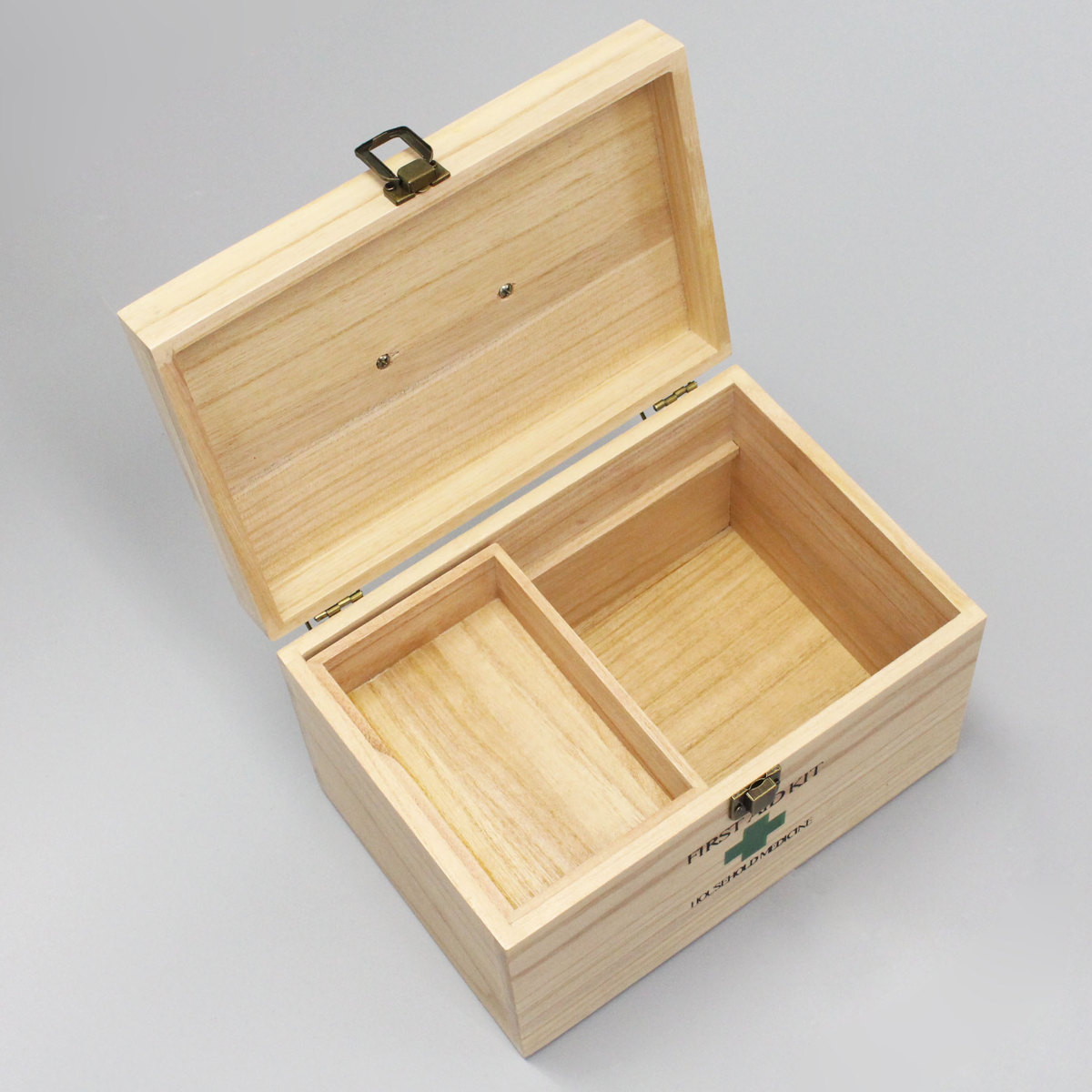 救急箱 天然木 仕切り トレー 桐 （ 薬ケース 救急ボックス 薬入れ