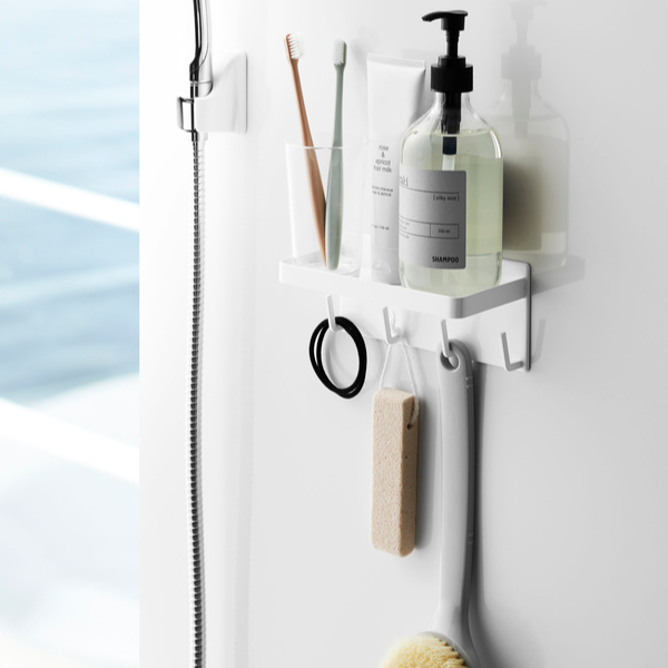 山崎実業 MIST マグネットバスルームラック＆フック ミスト