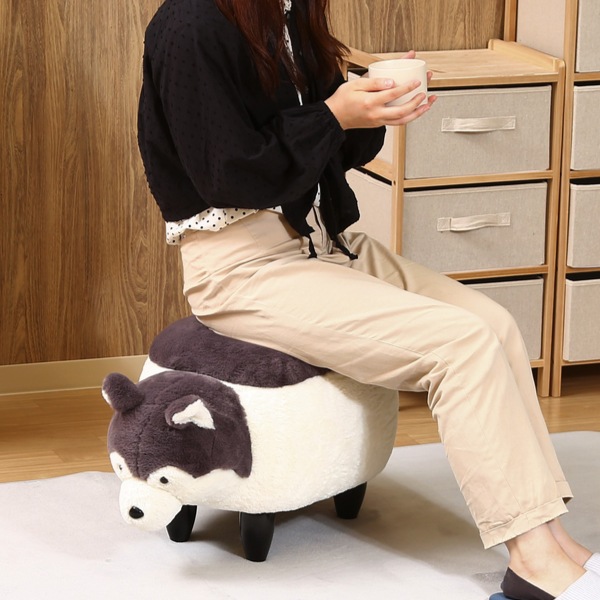 不二貿易（Fuji Boeki） アニマルスツール ハスキー 収納 スツール