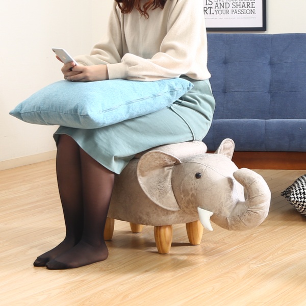 不二貿易（Fuji Boeki） アニマルスツール ゾウ 収納 スツール 動物