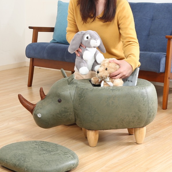 不二貿易（Fuji Boeki） アニマルスツール サイ 収納 スツール 動物