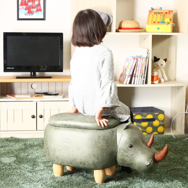 不二貿易（Fuji Boeki） アニマルスツール サイ 収納 スツール 動物
