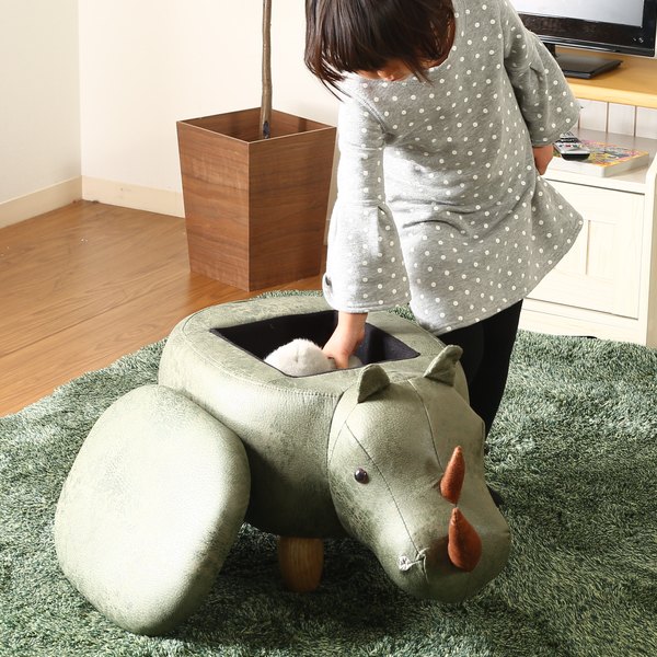 不二貿易（Fuji Boeki） アニマルスツール サイ 収納 スツール 動物