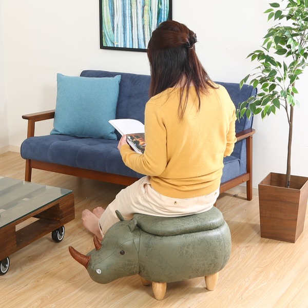 不二貿易（Fuji Boeki） アニマルスツール サイ 収納 スツール 動物