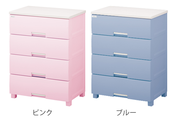 Fits チェスト フィッツプラス 幅65×奥行41×高さ85cm F6504 4段 ピンク