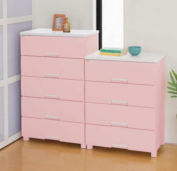 Fits チェスト フィッツプラス 幅65×奥行41×高さ85cm F6504 4段 ピンク