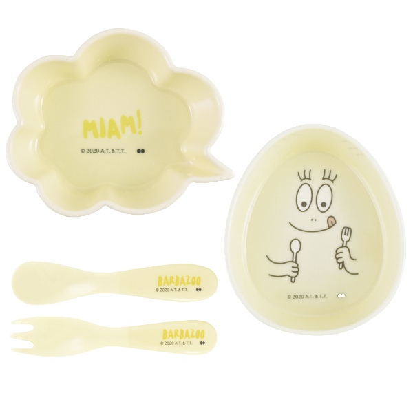 【高額売筋】 バーバパパ 4点セット ベビー食器 BARBAPAPA セット メラミン製 ベビー食器