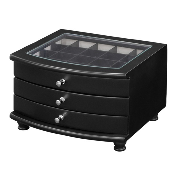 ミヤグチ企販 アクセサリーチェスト 3段収納 ジュエリーボックス