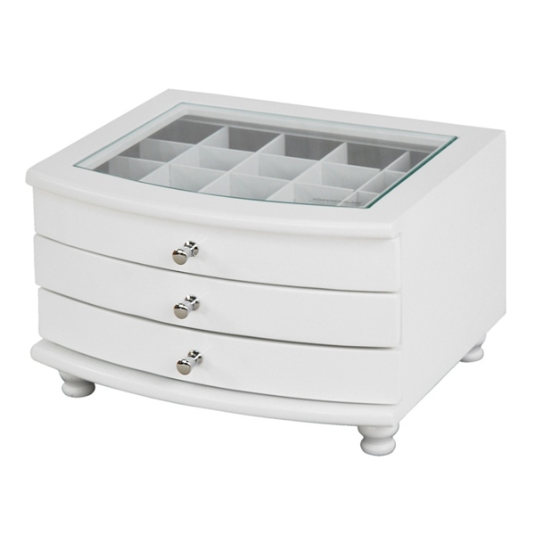 ミヤグチ企販 アクセサリーチェスト 3段収納 ジュエリーボックス