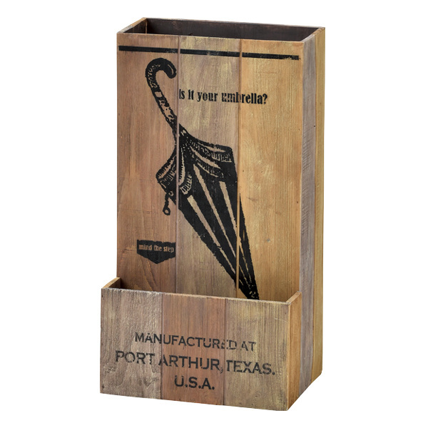ヴィンテージ　傘立て　収納ボックス 傘立て 屋外兼用 ウッド調 Vintage Box （ アンブレラスタンド 傘たて