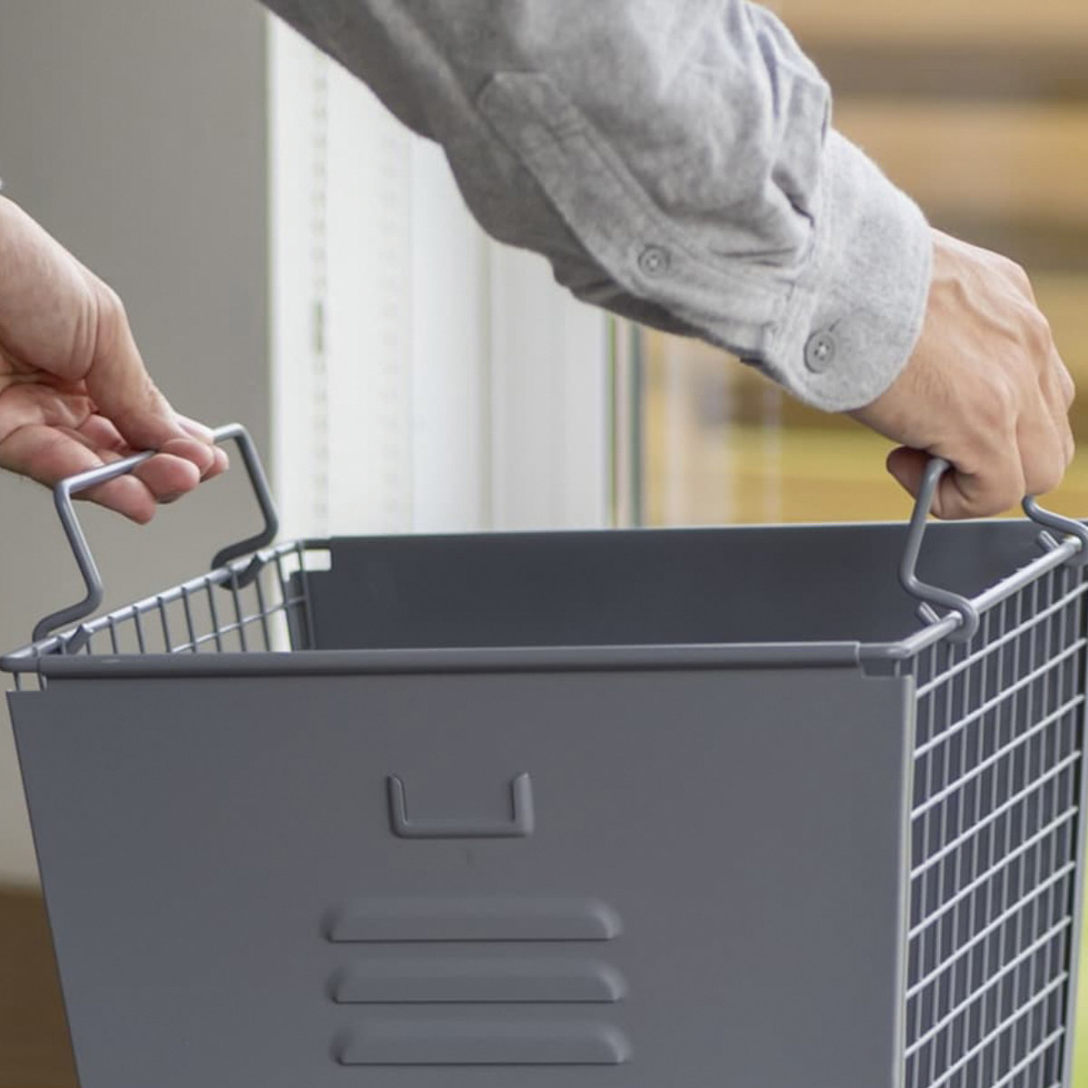 弘益 スタッキングボックス セット 3個組 スチール製 LIV 幅31cm