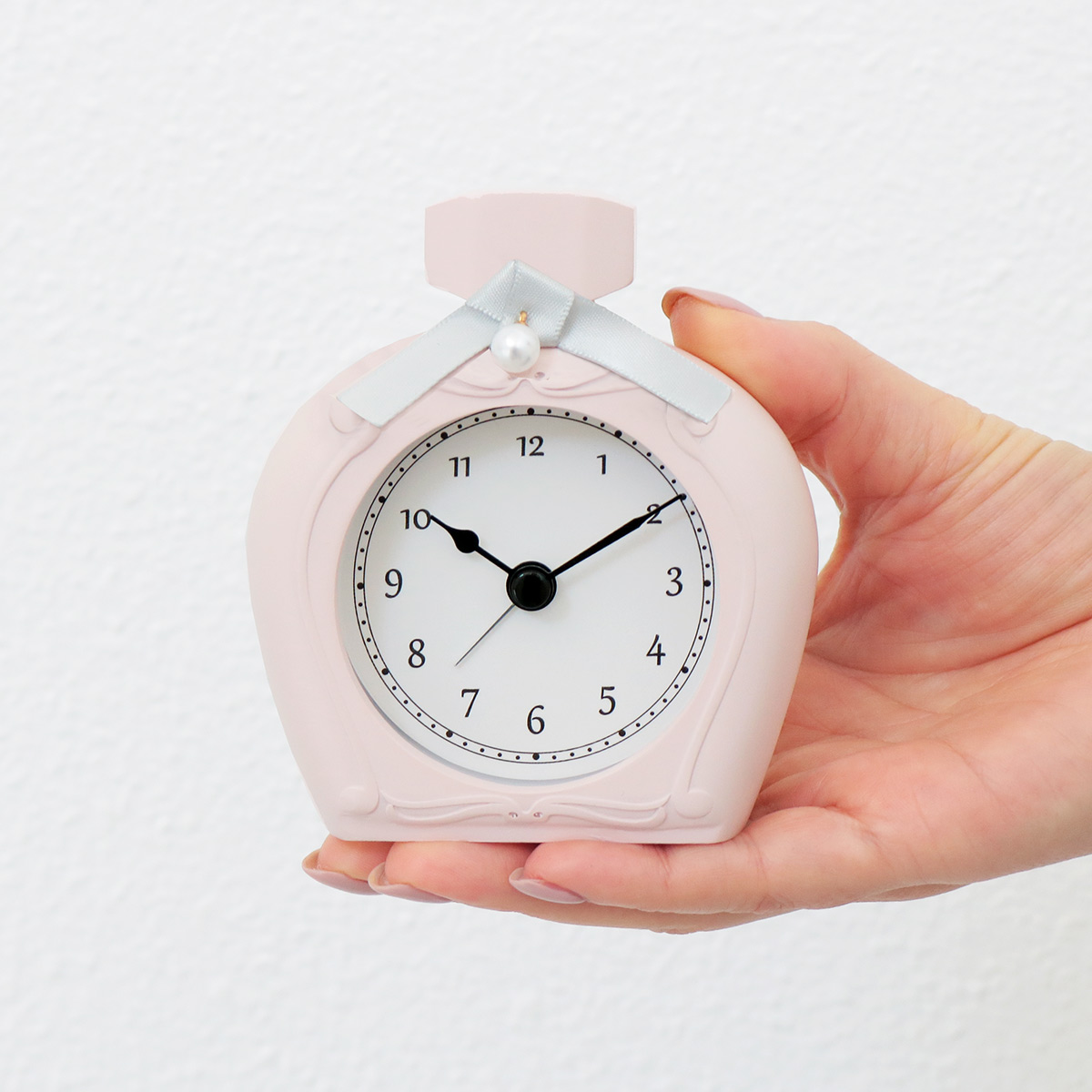 置き時計 パヒューム型 目覚まし時計 時計 アナログ （ 目覚まし