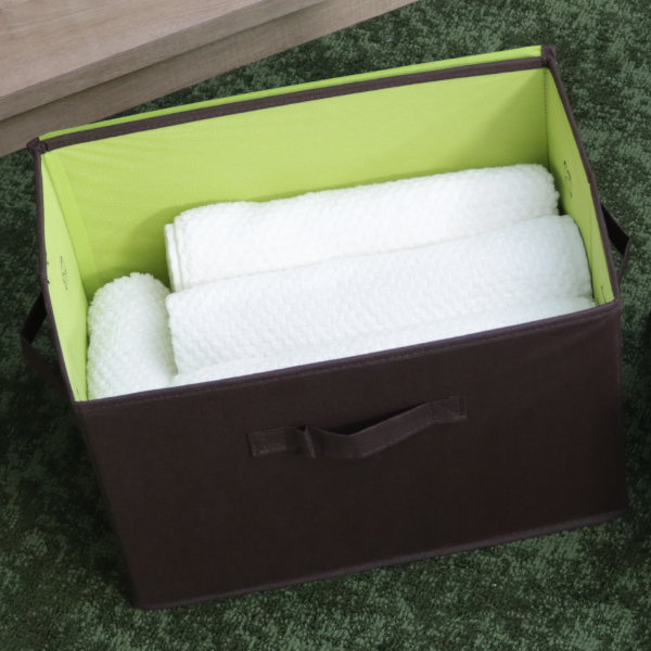 アイメディア 収納ケース 幅38×奥行25×高さ25cm 布 不織布 積み重ね