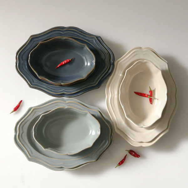 プレート 24cm 楕円皿 Vanves ヴァンヴ 皿 食器 洋食器 磁器 日本製