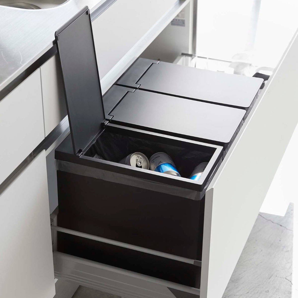 tower 山崎実業 シンク下蓋付きゴミ箱 タワー 3個組 （ 4903208053419