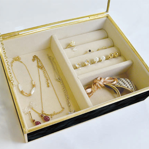 ジュエリーボックス キュレット ガラス アンティーク （ アクセサリー