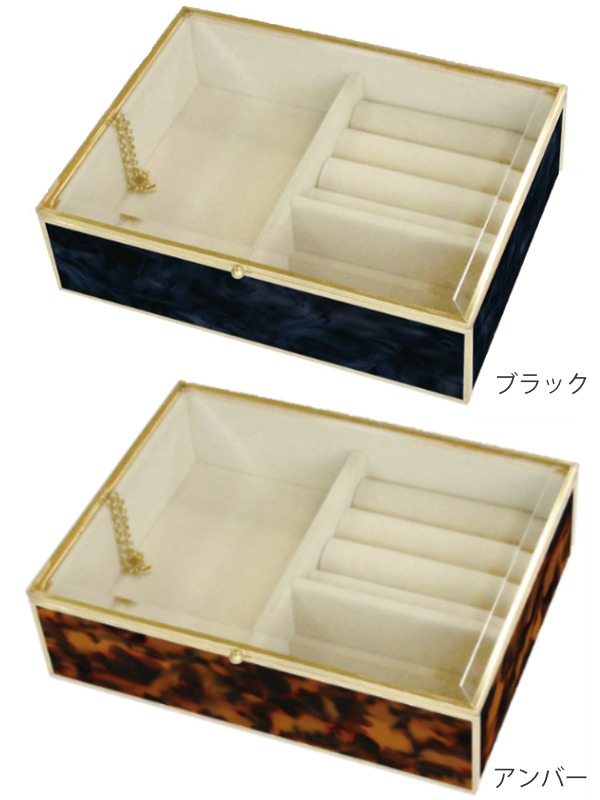 ジュエリーボックス キュレット ガラス アンティーク （ アクセサリー