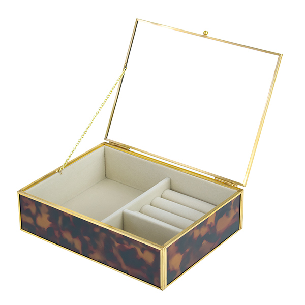 ジュエリーボックス キュレット ガラス アンティーク （ アクセサリー