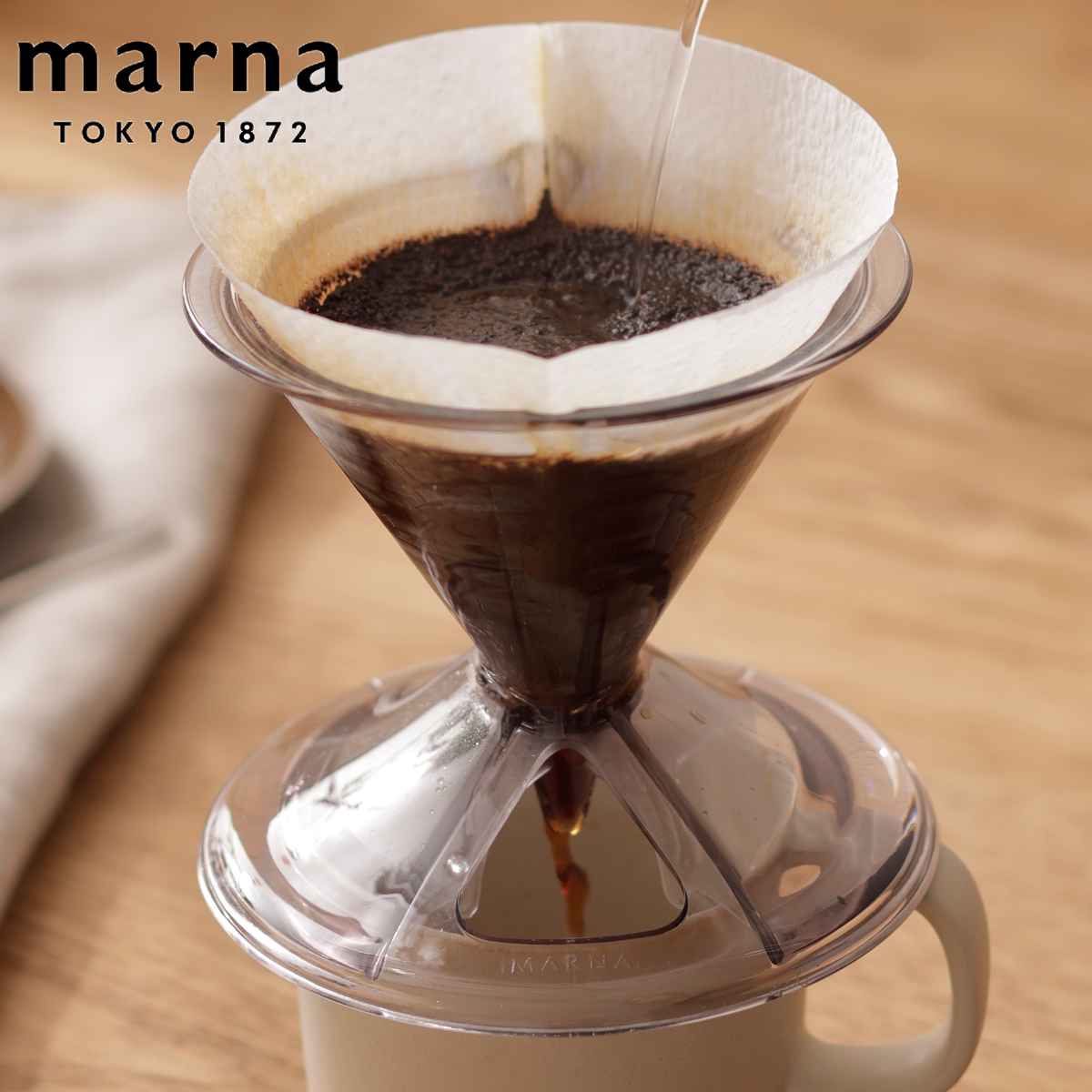 MARNA マーナ ドリッパー 一人用 1〜2杯用 円錐 コーヒードリッパー