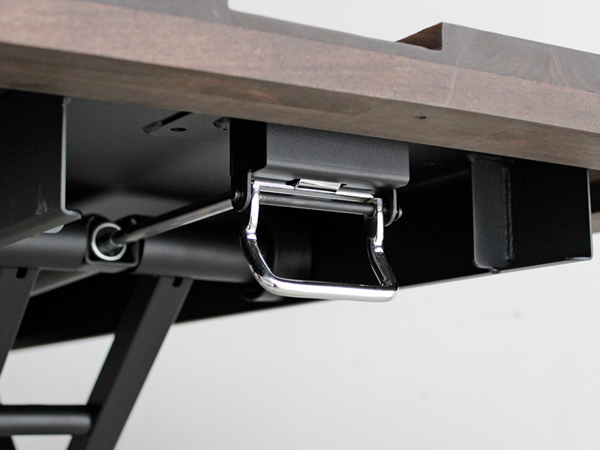 テーブル 高さ調整 幅120cm アカシア 木製 天然木 昇降式 センターテーブル ダイニングテーブル スチール脚 （ リビングテーブル 机 リフティングテーブル ） | ブランド登録なし | 11