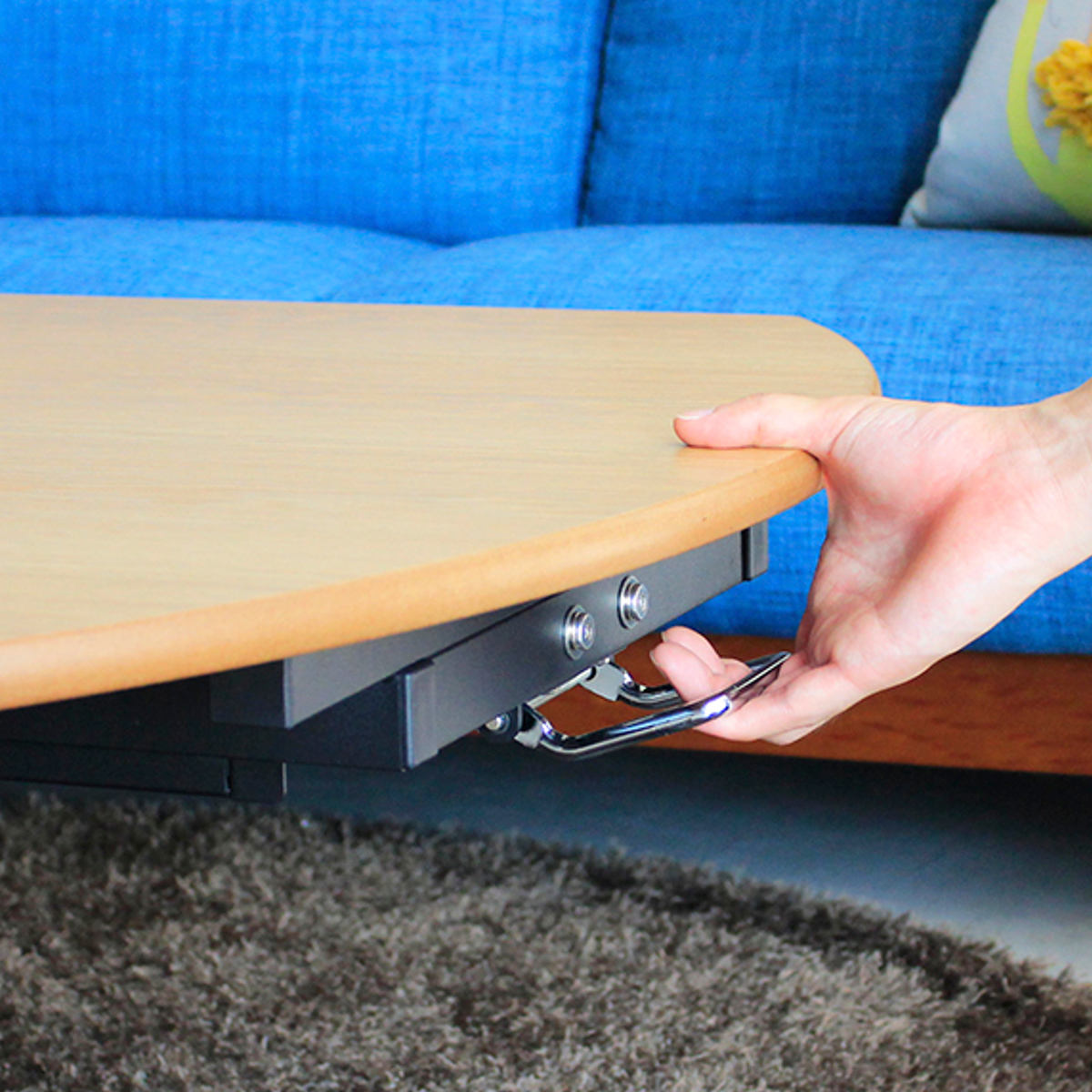 東馬（Tohma） テーブル 高さ調整 幅120cm センターテーブル 昇降式