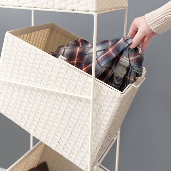 HAGiHARA（萩原） ランドリーラック 3段 ランドリーワゴン ランドリー