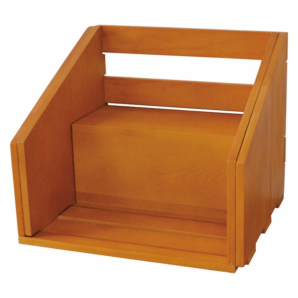 ブックスタンド スライド式 2段 本棚 （ 卓上 木製 伸縮 ラック ブック