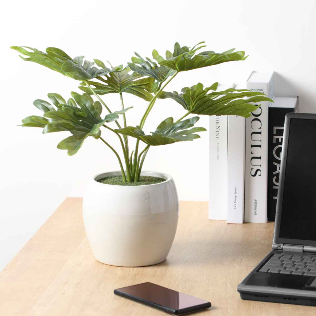 人工観葉植物 ポット フィロデンドロン フェイクグリーン 光触媒 造花