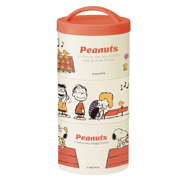 スケーター お弁当箱 3段 ボトル型 480ml PEANUTS スヌーピー レトロ
