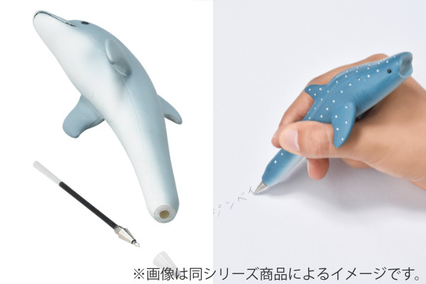 ペン&メモスタンド ジンベイザメ ペン メモスタンド 水族館 （ ペン
