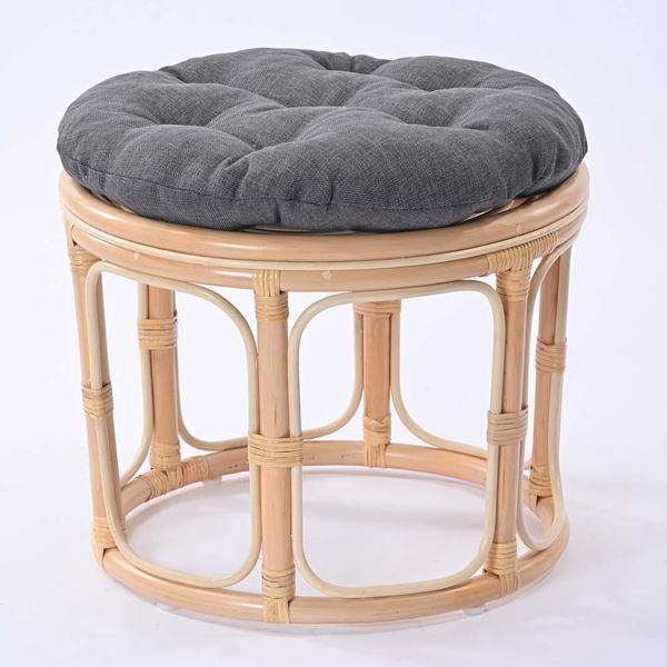 籐 スツールオットマン 円型 Breeze 座面高45cm （ ラタン スツール